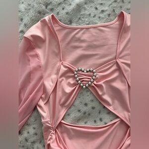 Shein - Pink Dress with Heart Detail